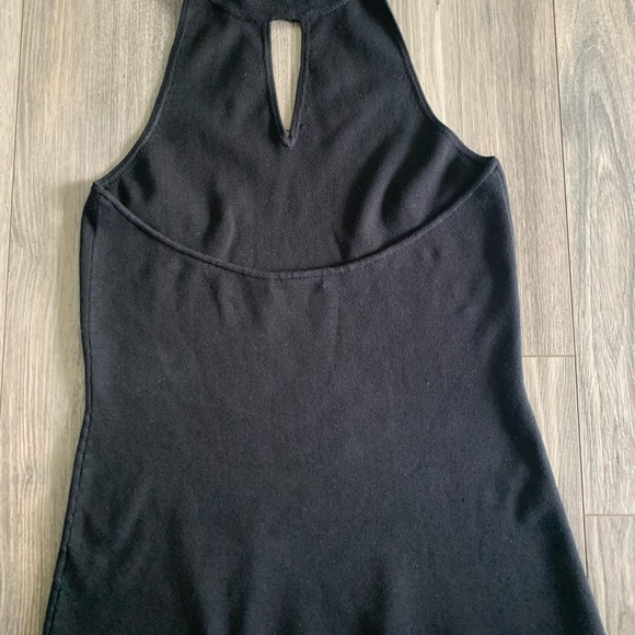 Reba silk blend beaded collar black semi formal halter top dark romantic Medium - Picture 5 of 10